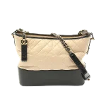 Beige Leather Chanel Shoulder Bag