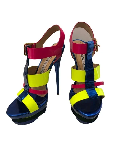 Multicolor Leather Gianmarco Lorenzi Heels