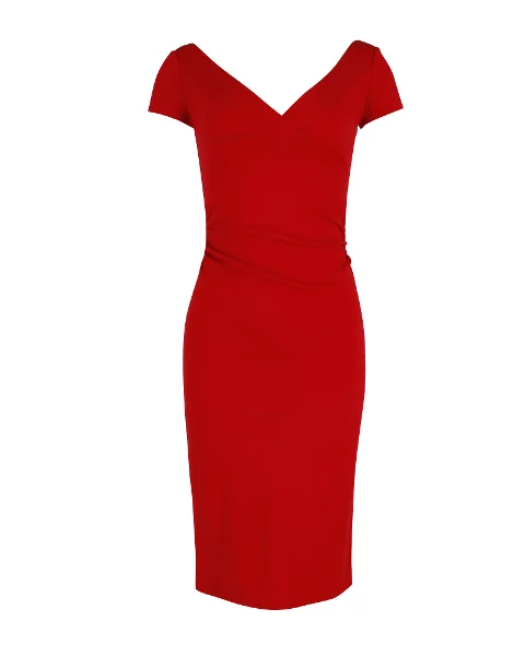 Red Silk Diane Von Furstenberg Dress