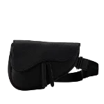 Black Leather Dior Belt Bag