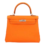 Orange Leather Hermès Handbag