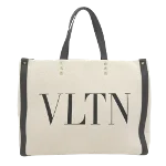 White Canvas Valentino Tote