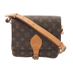 Brown Leather Louis Vuitton Cartouchiere