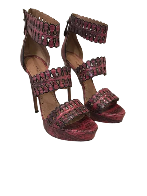 Pink Leather Alaïa Heels