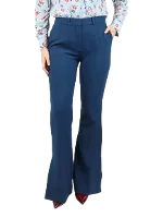 Blue Cotton Victoria Beckham Pants