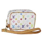 White Canvas Louis Vuitton Pouch