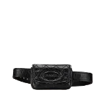 Black Leather Chanel Belt Bag