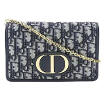 Blue Canvas Dior Cosmetic Pouch