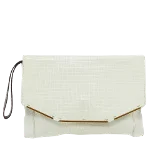 White Leather Lanvin Clutch