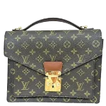 Brown Fabric Louis Vuitton Monceau