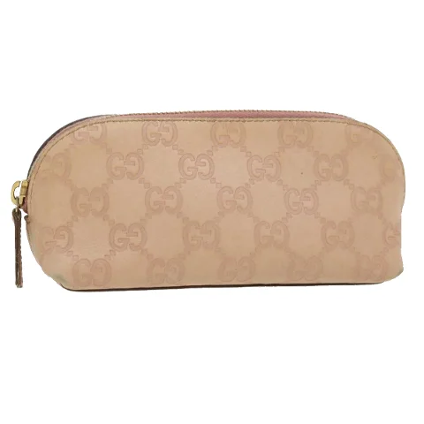 Pink Leather Gucci Pouch