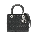 Black Leather Dior Lady Dior