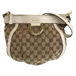 Brown White Gold Gucci Crossbody Bag