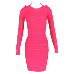 Pink Fabric Hervé Léger Dress