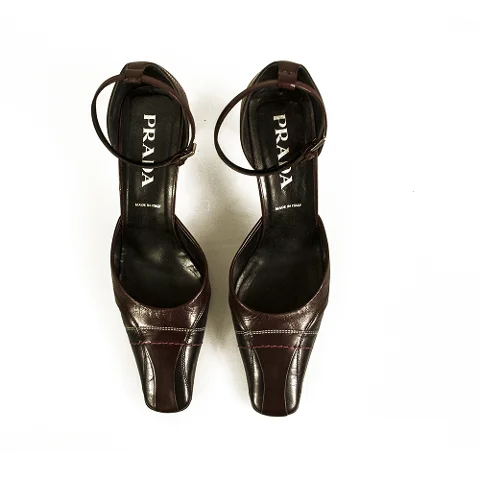 Burgundy Leather Prada Heels