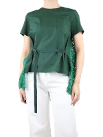 Green Cotton SACAI Top