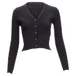 Black Nylon Chanel Cardigan