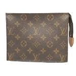 Brown Canvas Louis Vuitton Poche Toilette