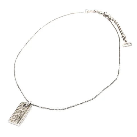 Silver Metal Dior Necklace