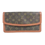 Brown Cotton Louis Vuitton Pochette Dame