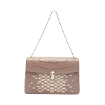 Beige Leather Bvlgari Shoulder Bag