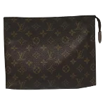 Brown Canvas Louis Vuitton Poche Toilette