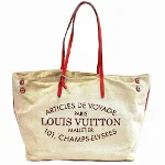 Beige Canvas Louis Vuitton Tote 