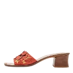 Orange Leather Bottega Veneta Sandals