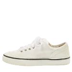 White Canvas Chanel Sneakers