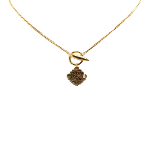 Gold Metal Loewe Necklace