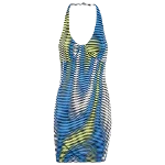 Multicolor Fabric Versace Jeans Couture Dress