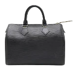 Black Leather Louis Vuitton Speedy