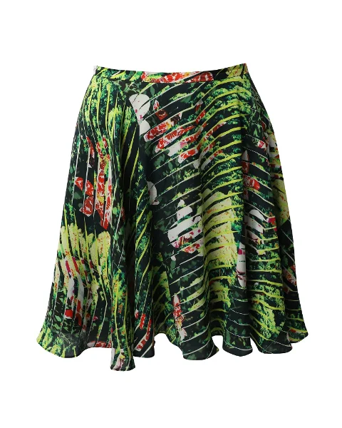 Green Silk Kenzo Skirt