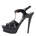 Black Leather Yves Saint Laurent Sandals