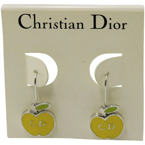 Yellow Metal Dior Earrings