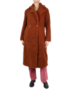 Brown Polyester Maje Coat