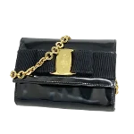 Black Leather Salvatore Ferragamo Clutch