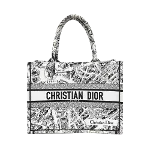 White Wool Dior Book Tote