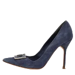 Blue Suede Carolina Herrera Heels