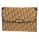 Beige Canvas Dior Shoulder Bag