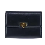 Navy Leather Salvatore Ferragamo Clutch