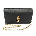 Black Leather Mulberry Clutch