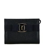 Black Leather Salvatore Ferragamo Pouch