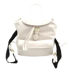 White Leather Furla Backpack