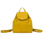 Yellow Leather Longchamp Backpack