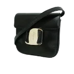 Black Leather Salvatore Ferragamo Crossbody Bag