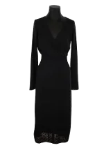 Black Polyester Rouje Dress