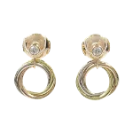 Gold Metal Cartier Earrings