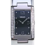 Black Metal Versace Watch