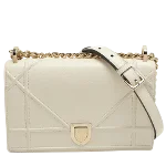 White Leather Dior Shoulder Bag